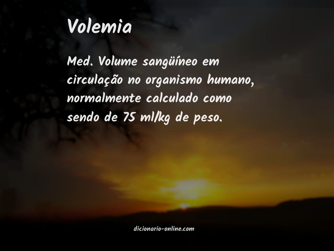 Significado de volemia