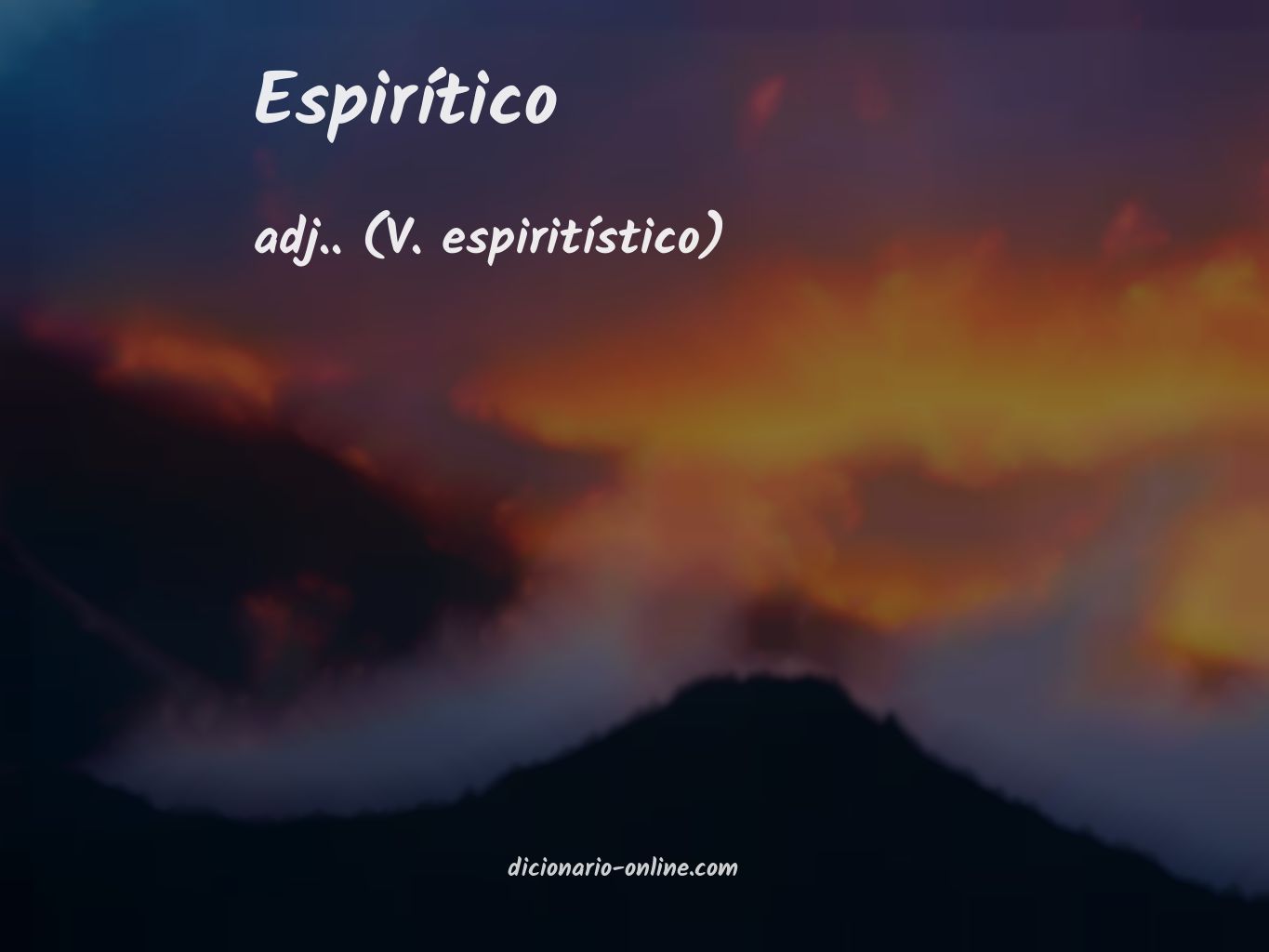 Significado de espirítico