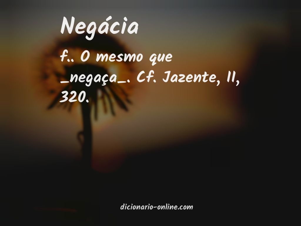 Significado de negácia