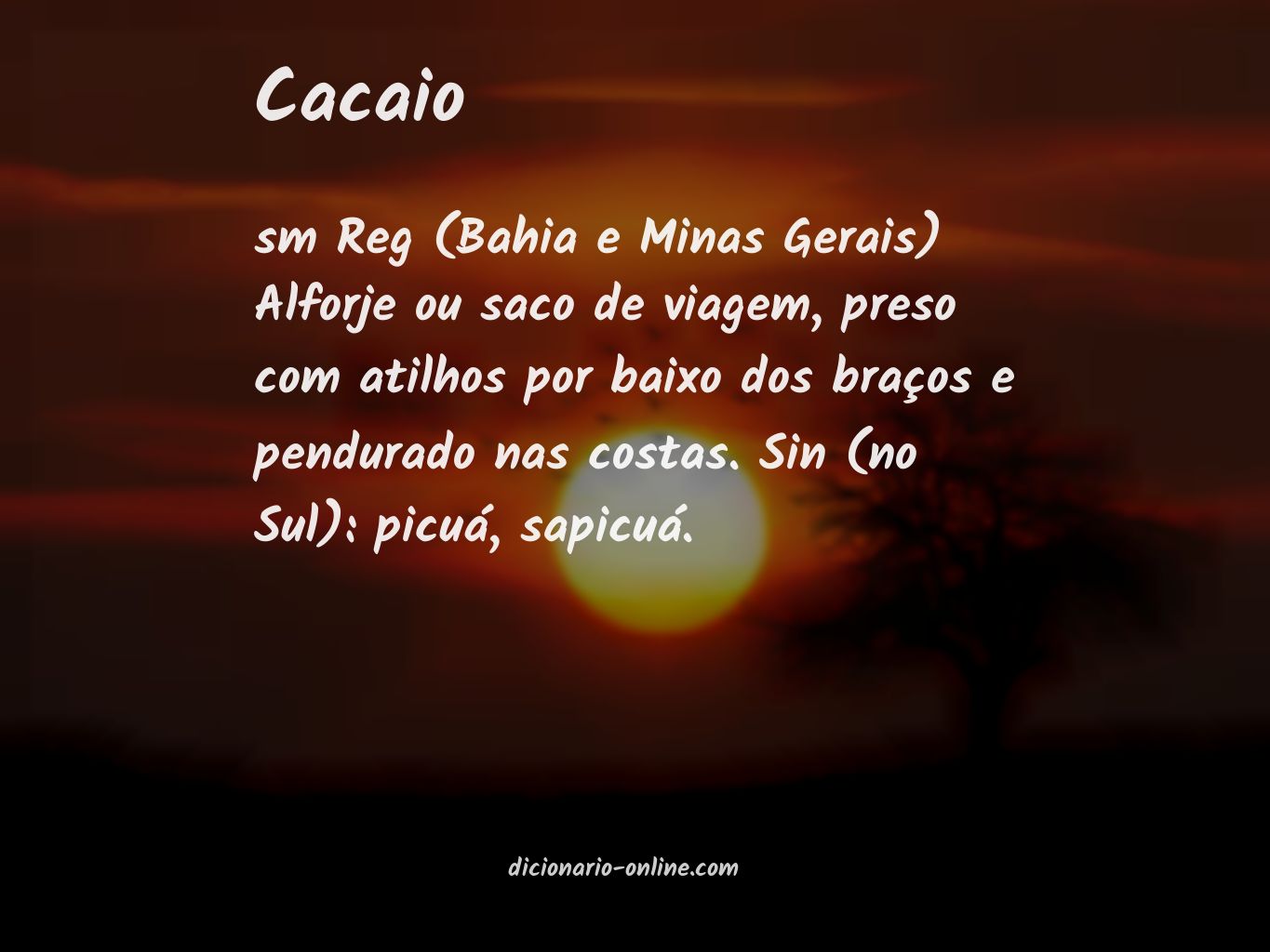 Significado de cacaio