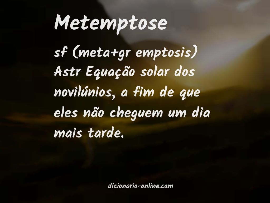 Significado de metemptose