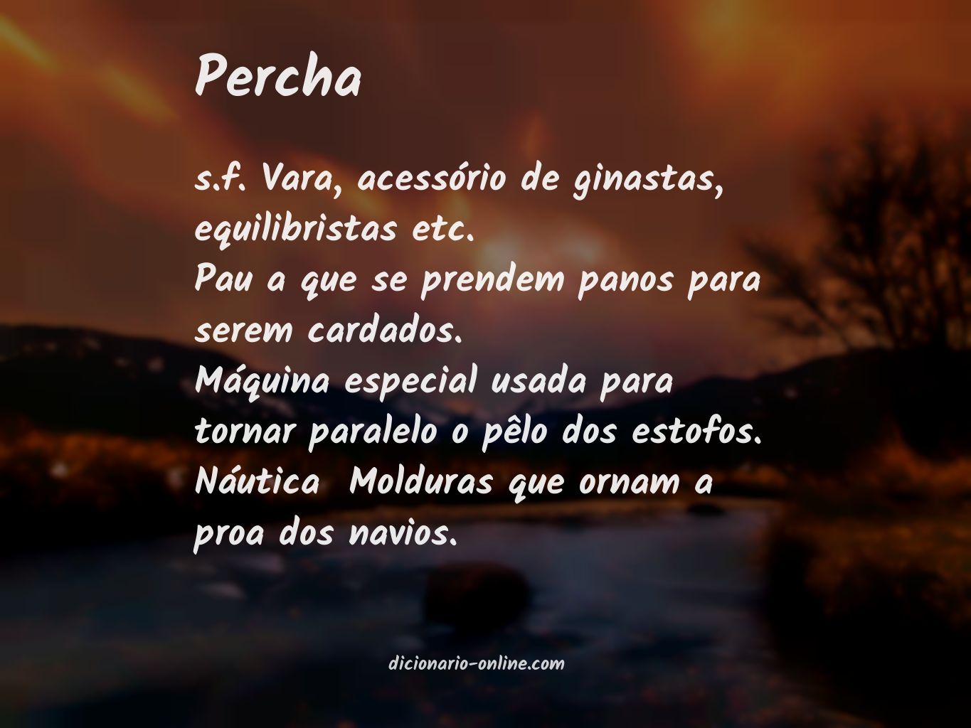 Significado de percha