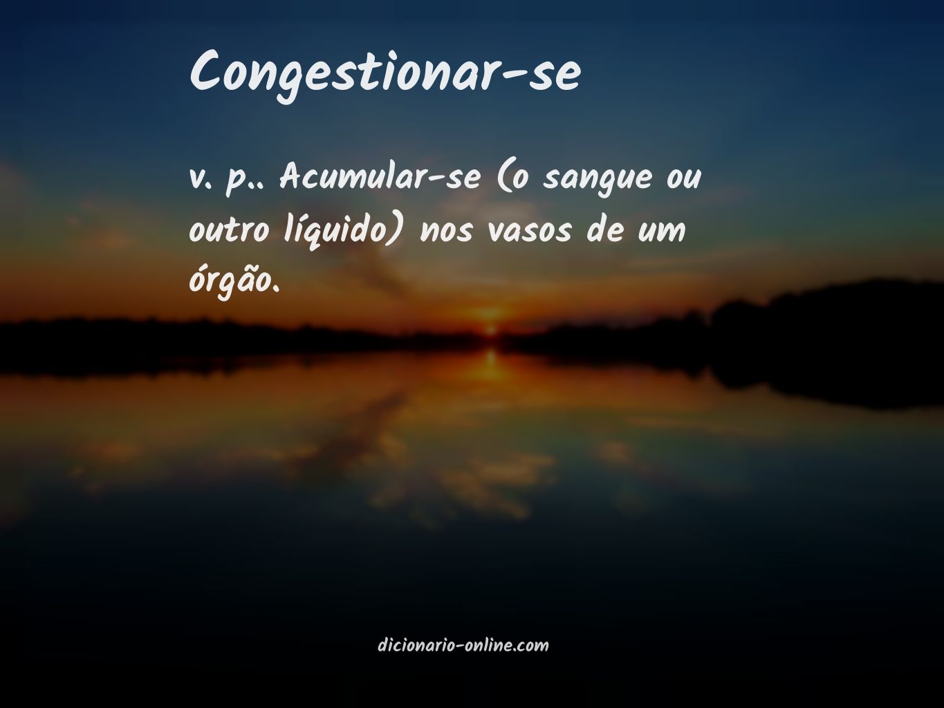 Significado de congestionar-se