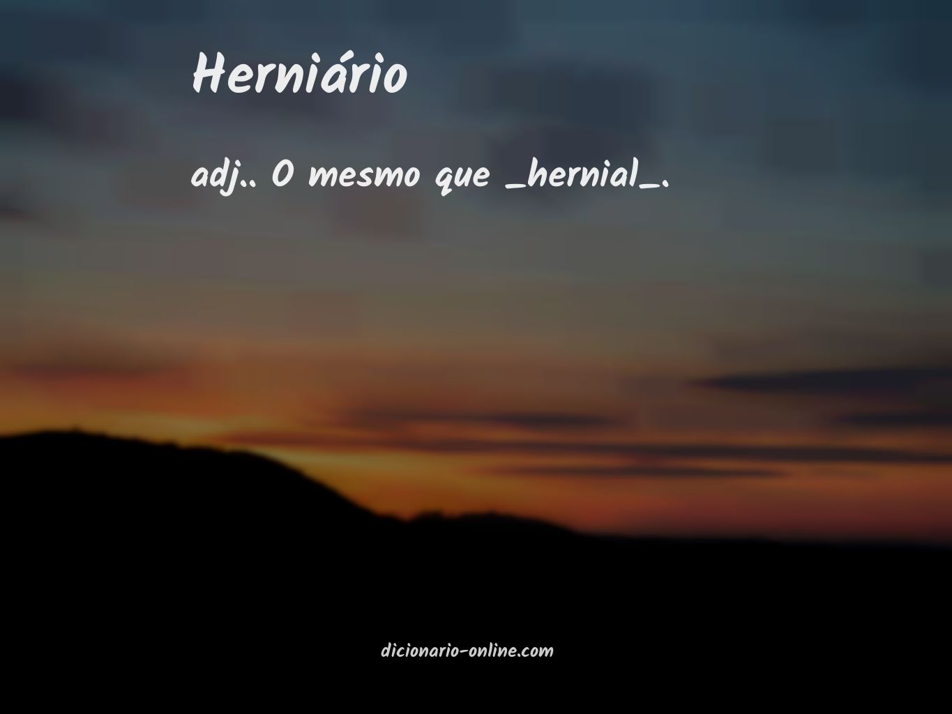 Significado de herniário