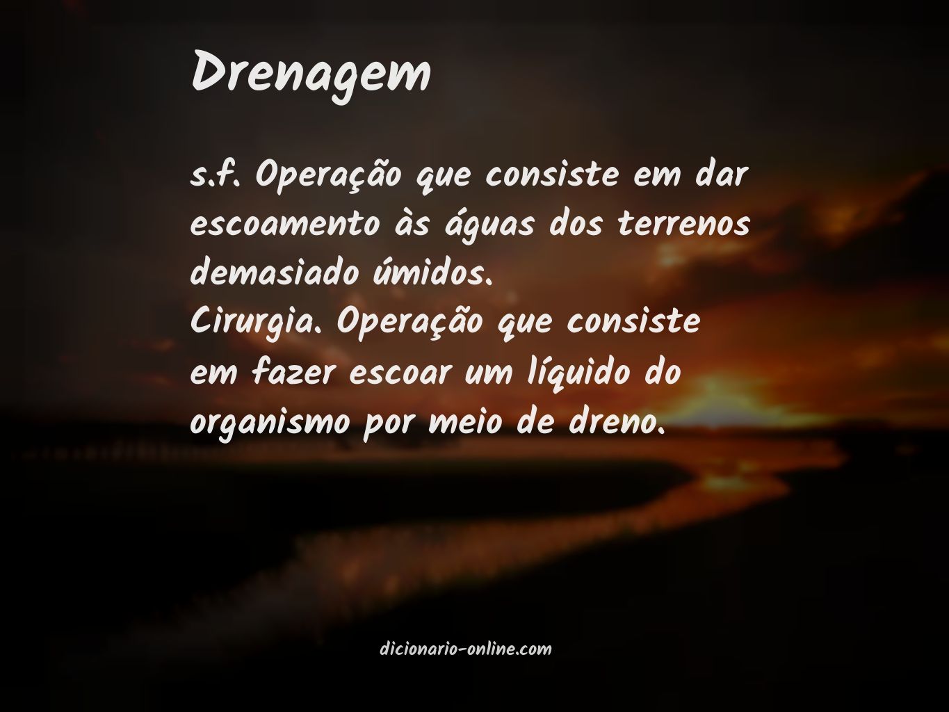 Significado de drenagem