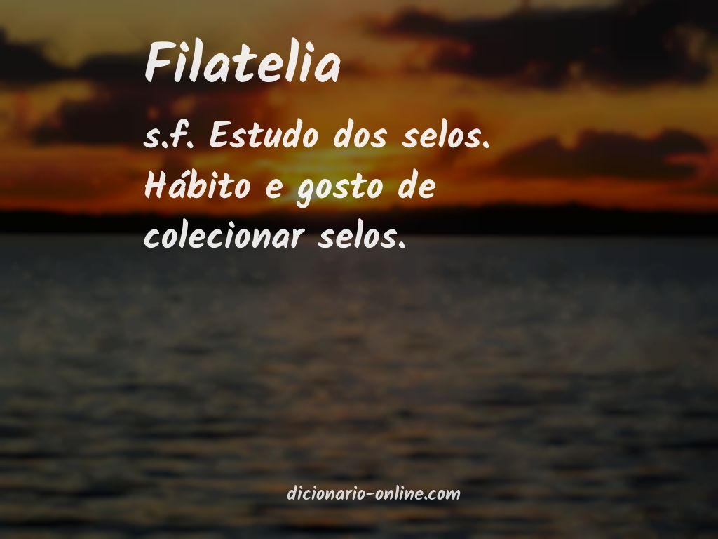 Significado de filatelia