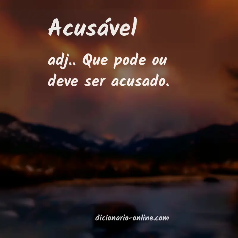 Significado de acusável