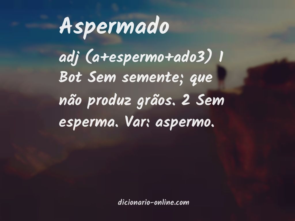 Significado de aspermado