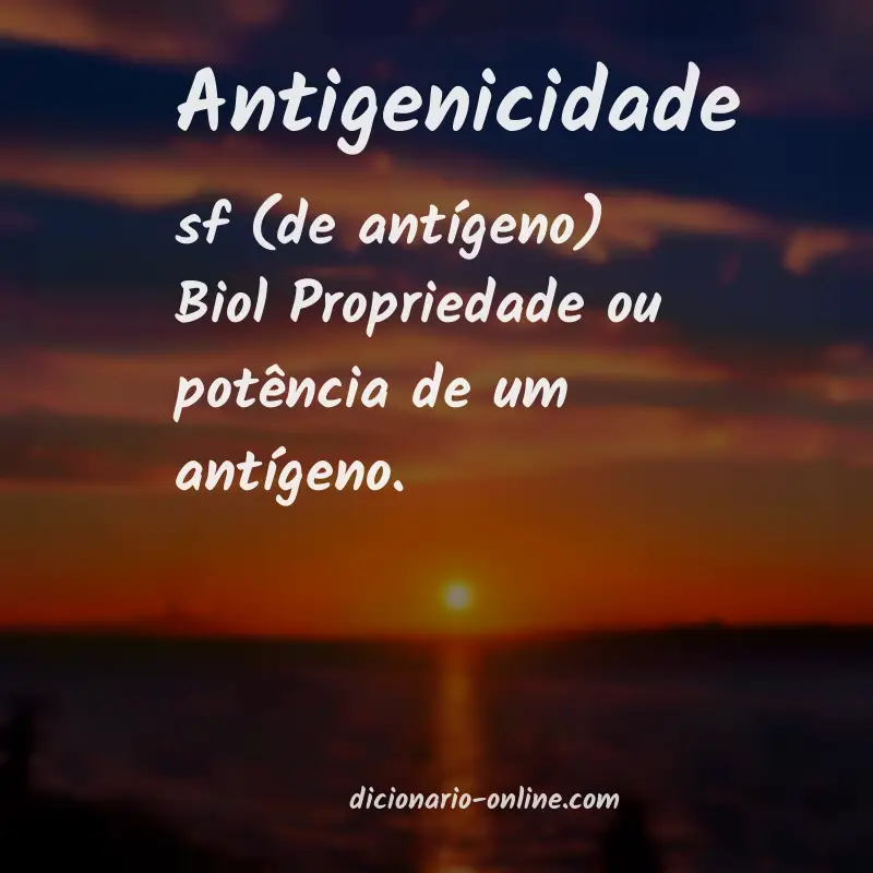 Significado de antigenicidade