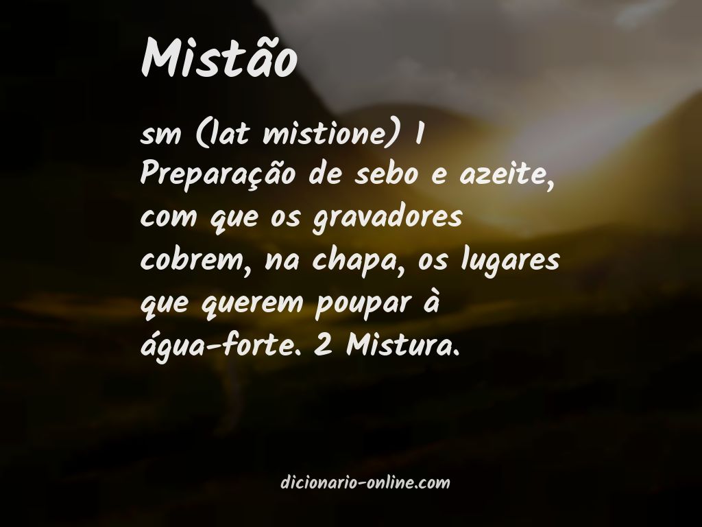 Significado de mistão