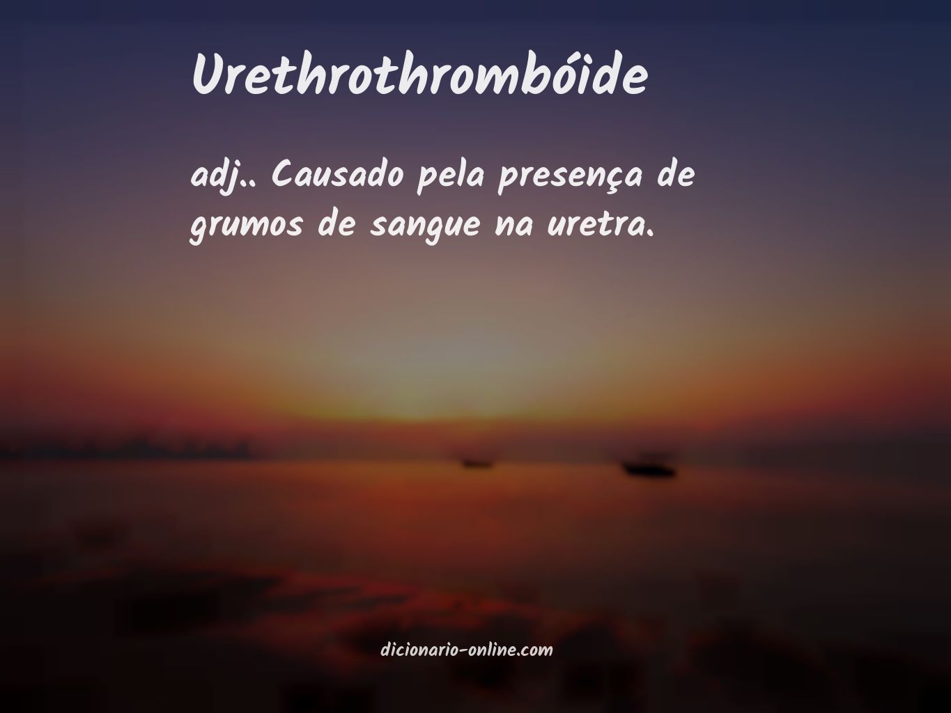 Significado de urethrothrombóide