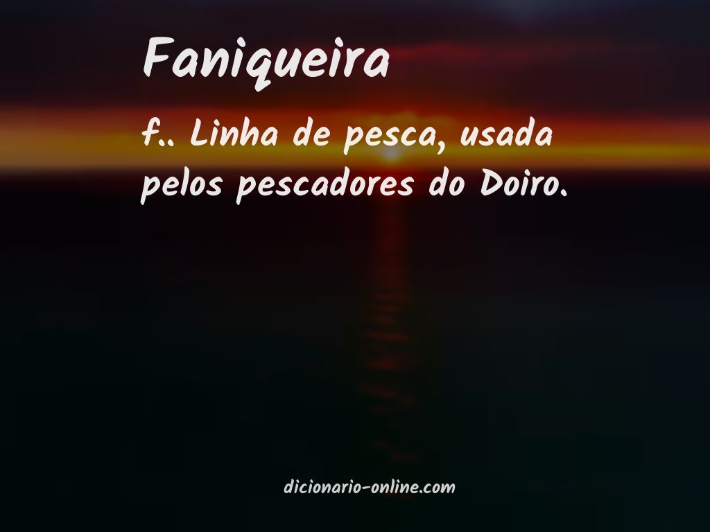 Significado de faniqueira