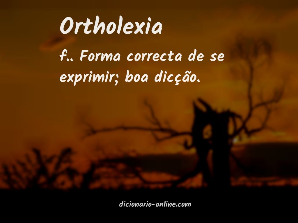 Significado de ortholexia