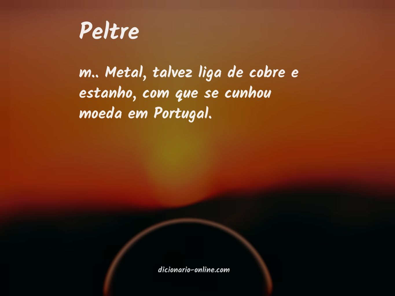 Significado de peltre