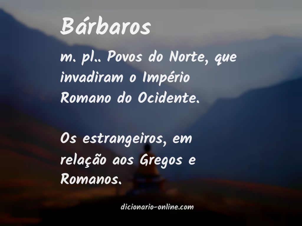 Significado de bárbaros