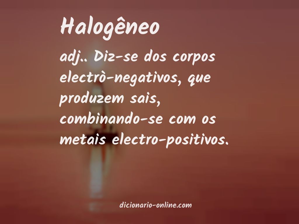 Significado de halogêneo