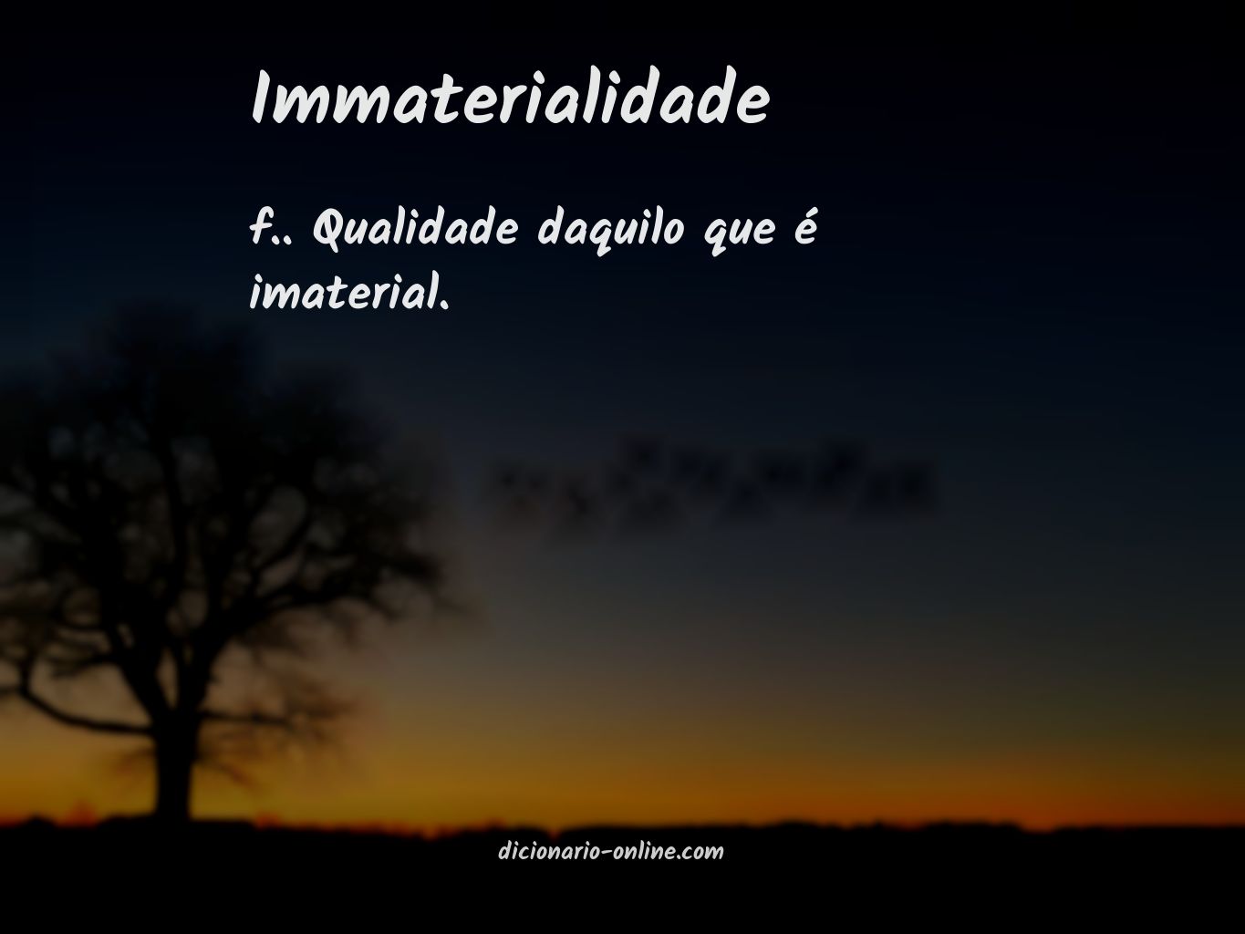 Significado de immaterialidade