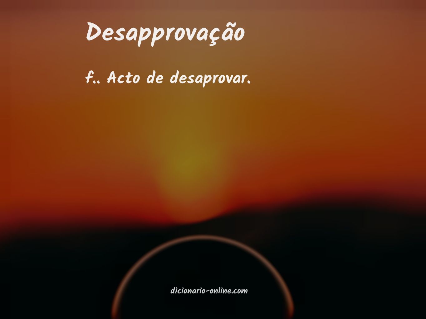 Significado de desapprovação