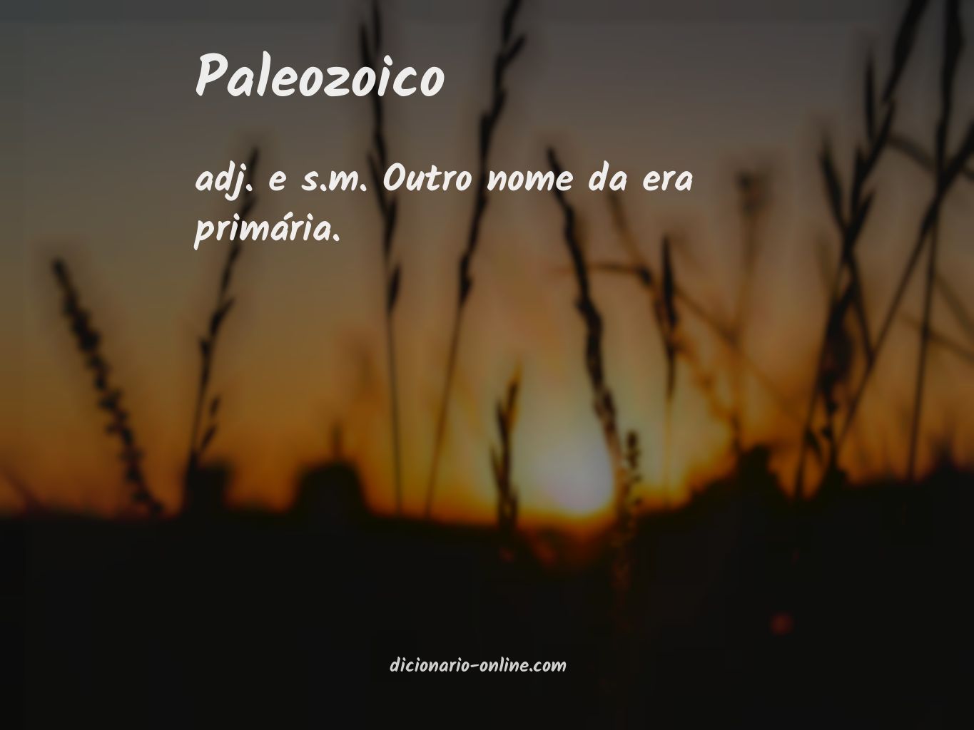 Significado de paleozoico