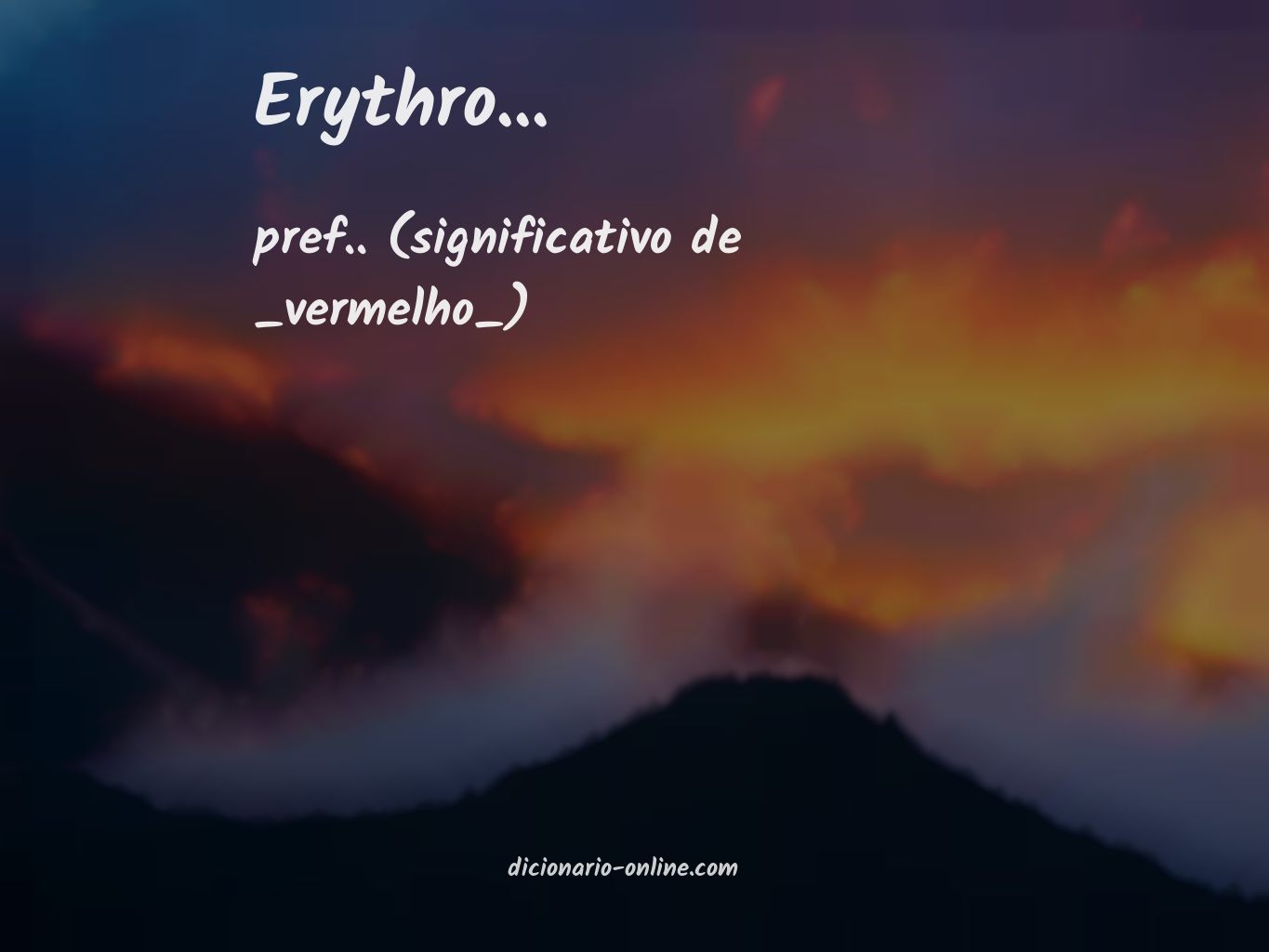 Significado de erythro...