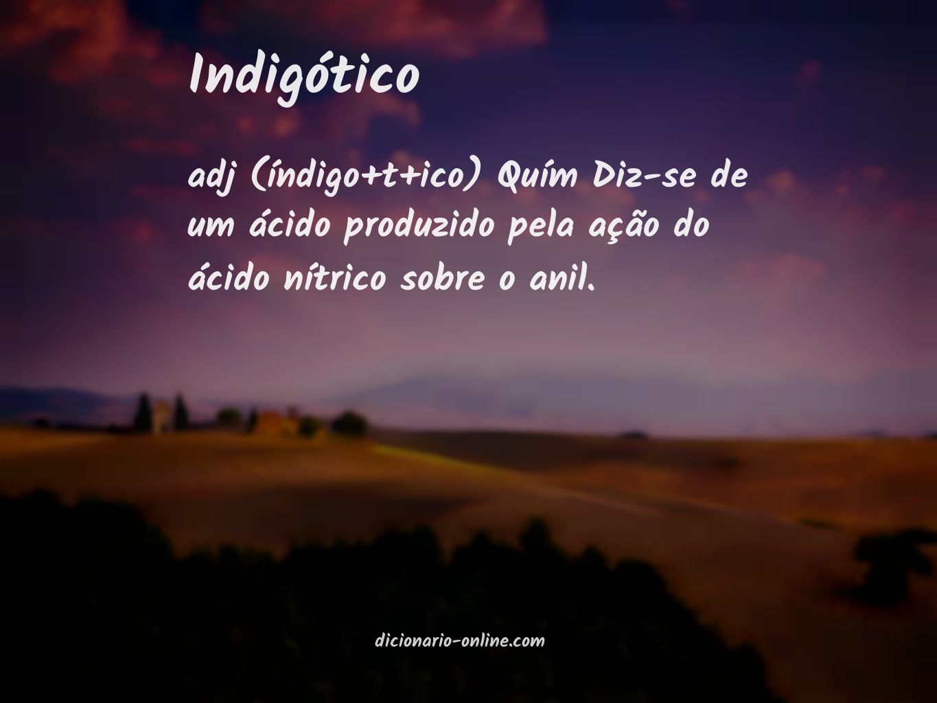 Significado de indigótico