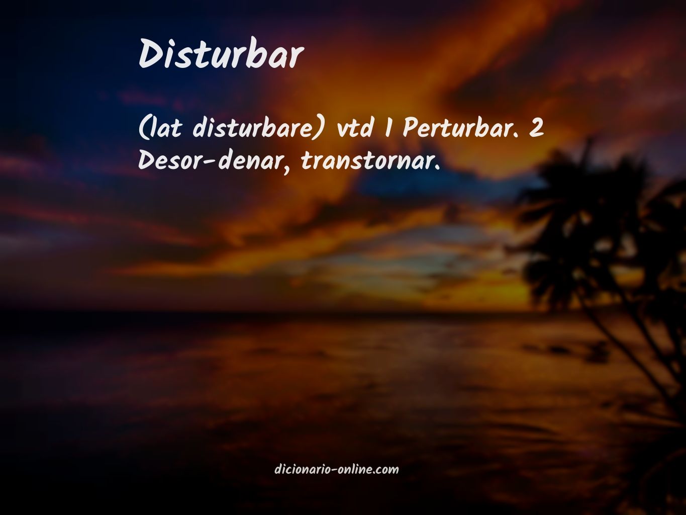 Significado de disturbar