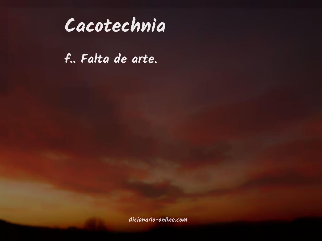 Significado de cacotechnia