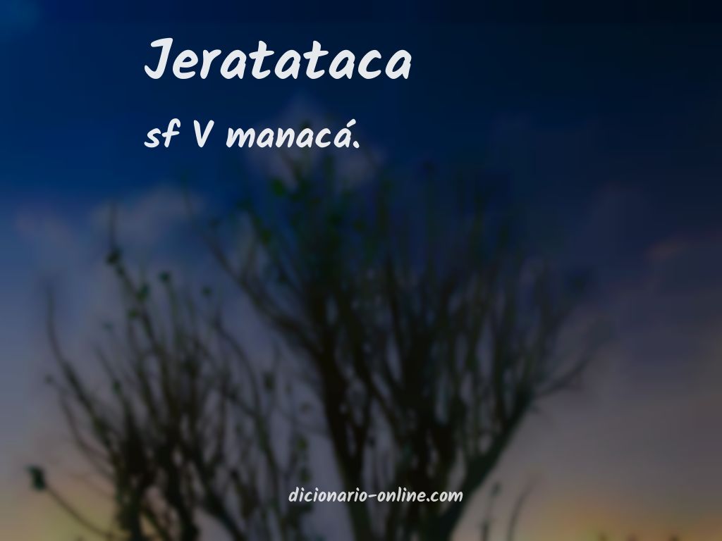 Significado de jeratataca