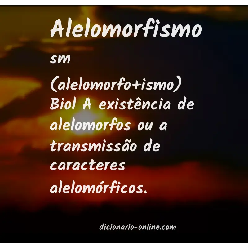 Significado de alelomorfismo
