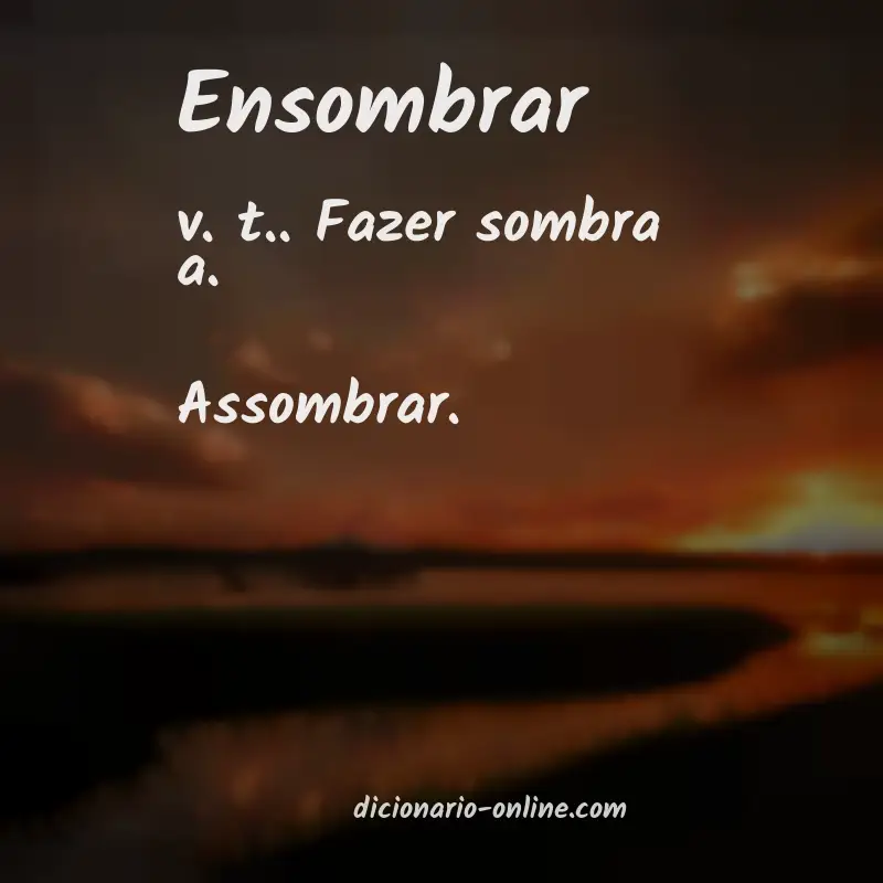 Significado de ensombrar