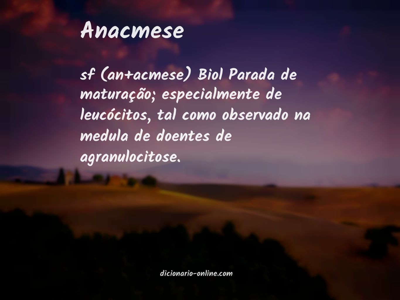 Significado de anacmese