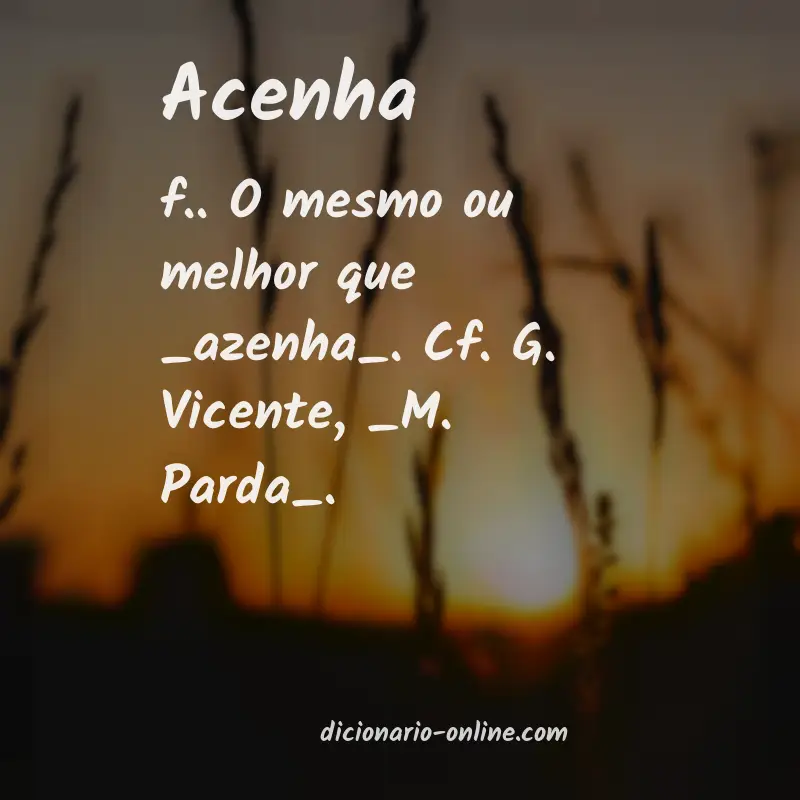 Significado de acenha