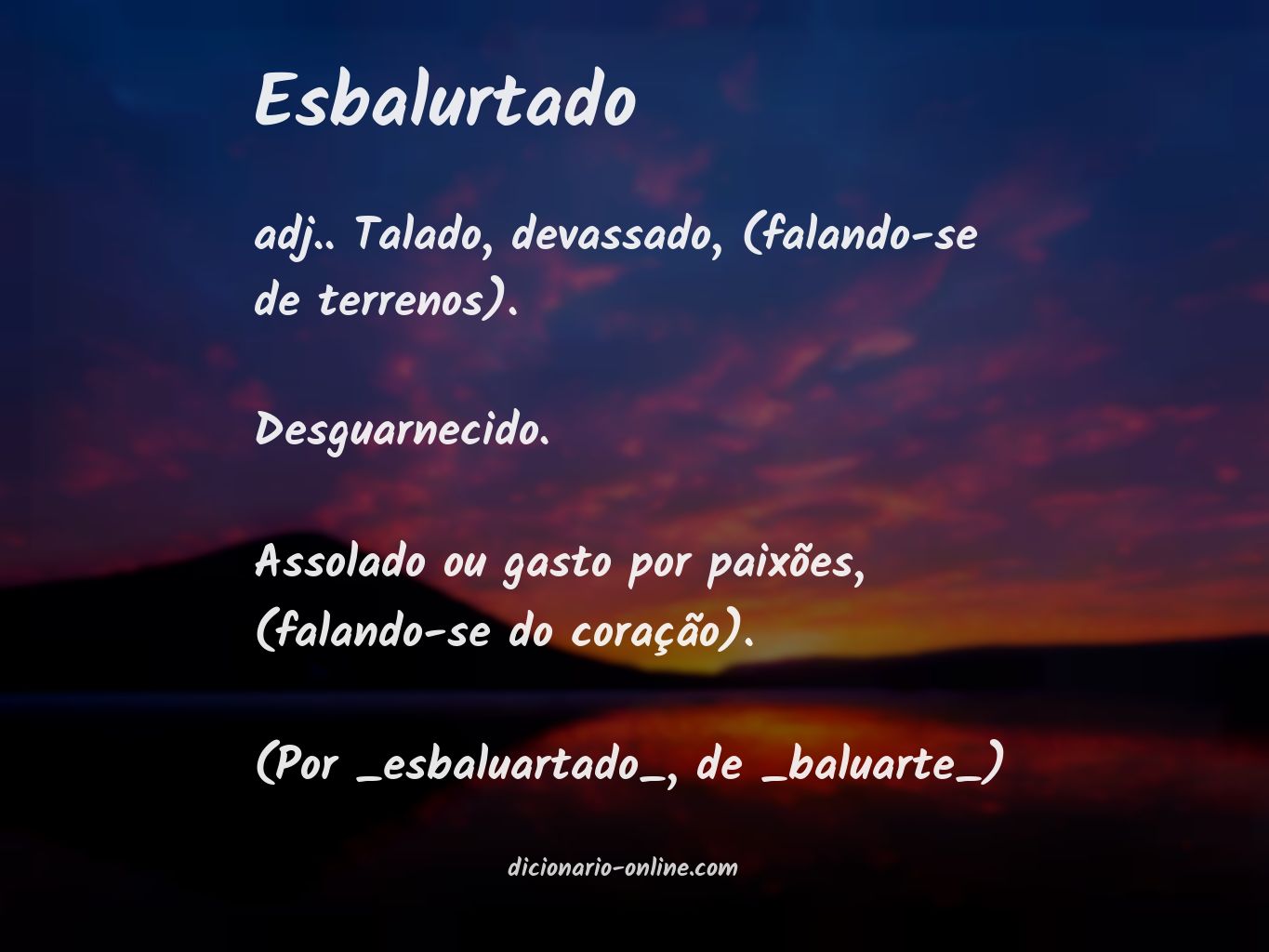 Significado de esbalurtado