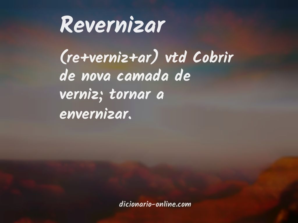 Significado de revernizar