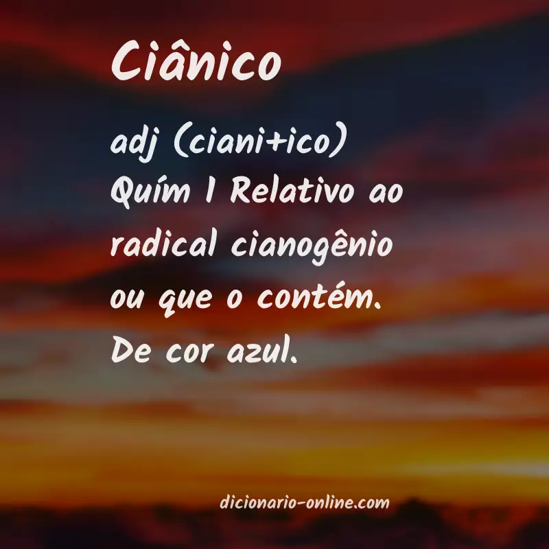 Significado de ciânico