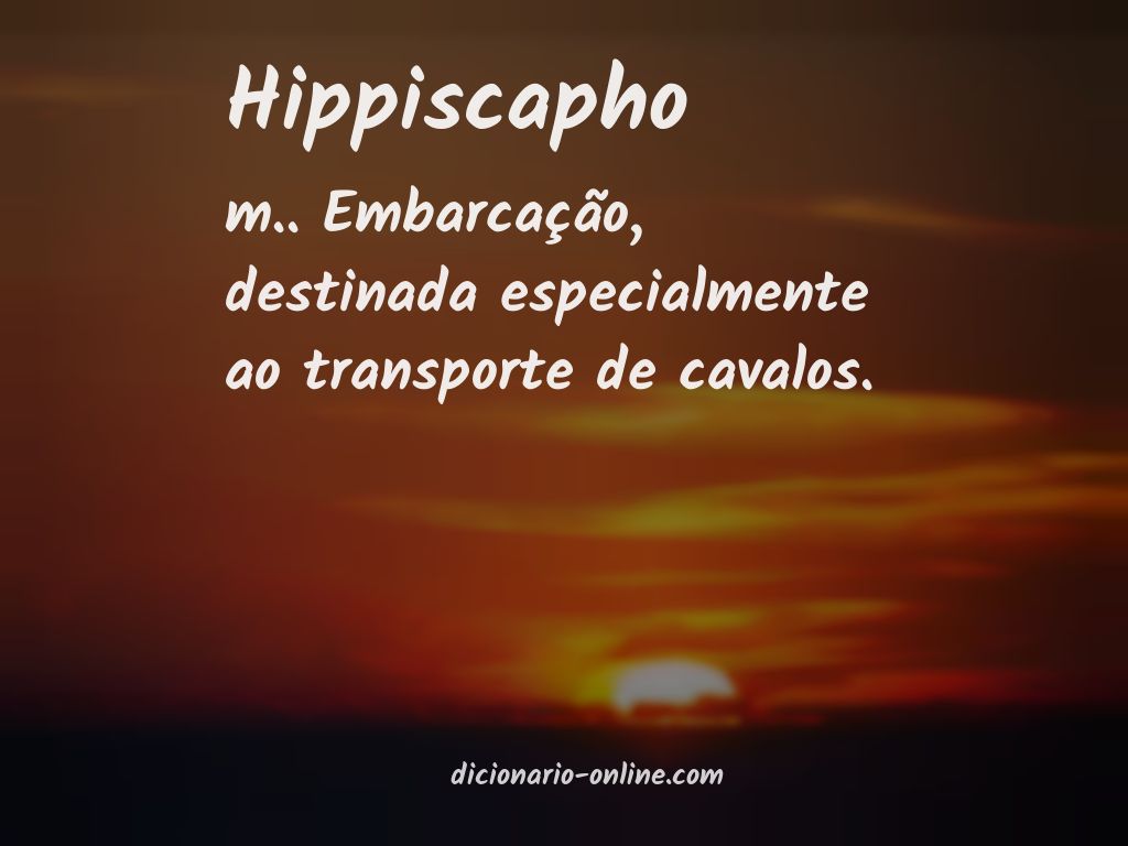 Significado de hippiscapho