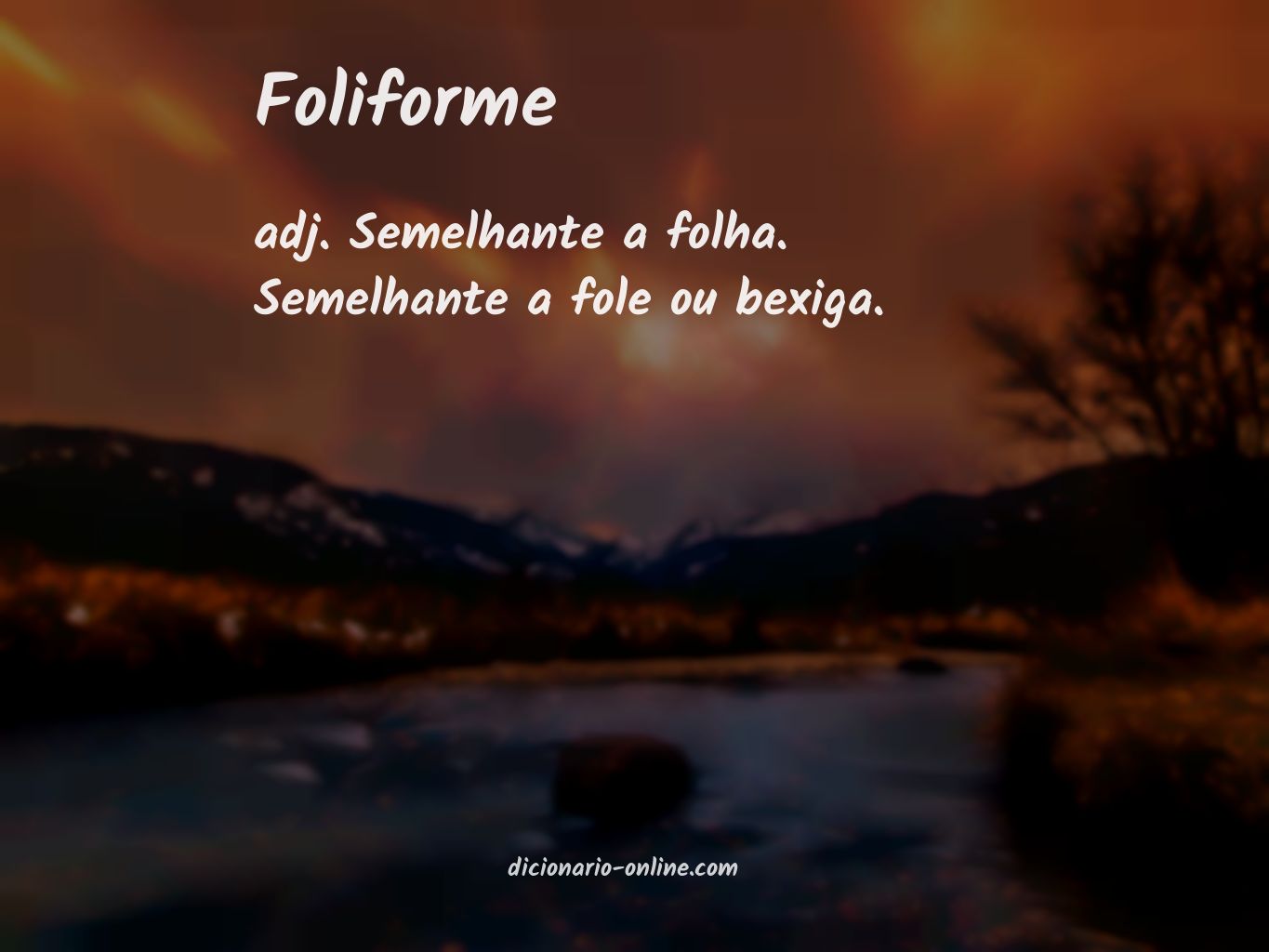 Significado de foliforme