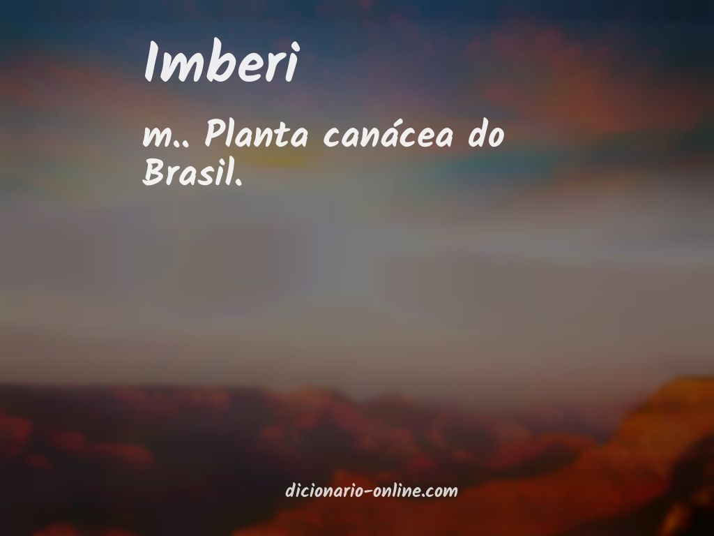 Significado de imberi