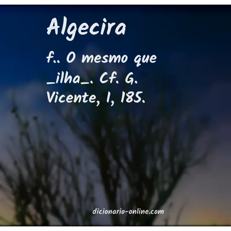 Significado de algecira