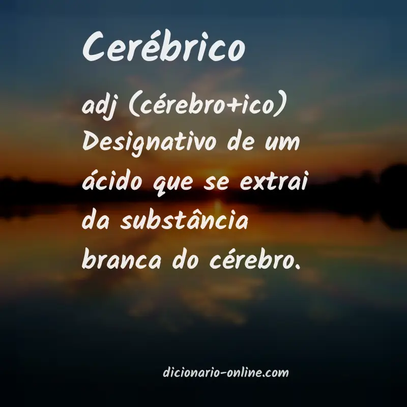 Significado de cerébrico