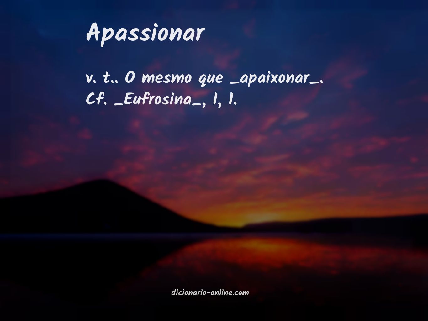 Significado de apassionar