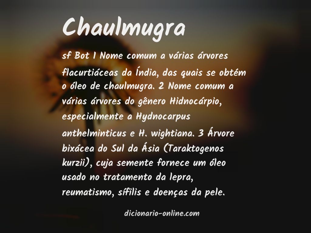 Significado de chaulmugra