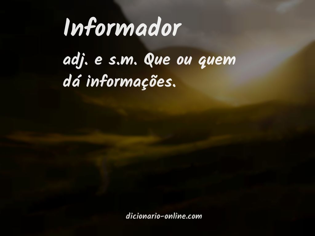 Significado de informador