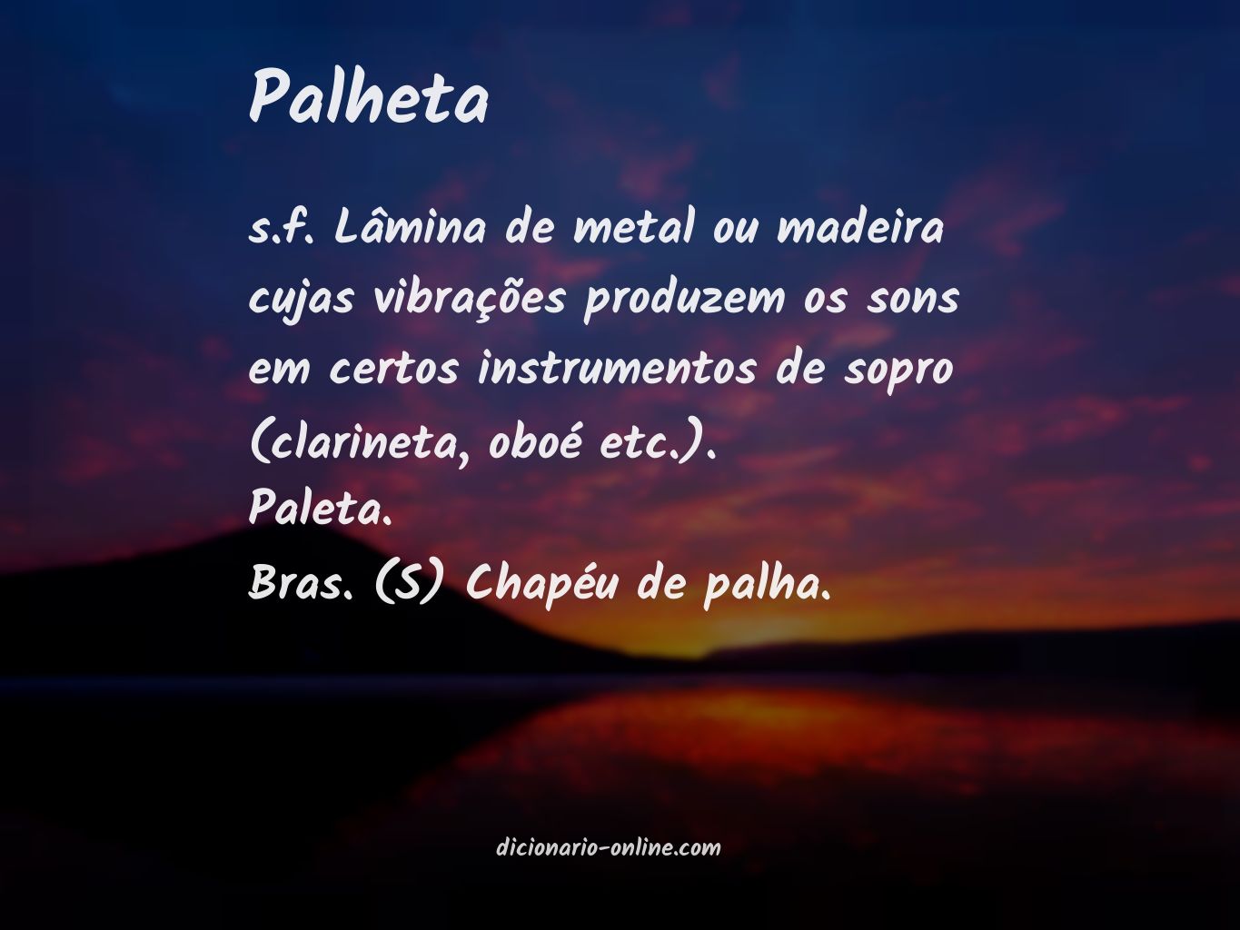 Significado de palheta