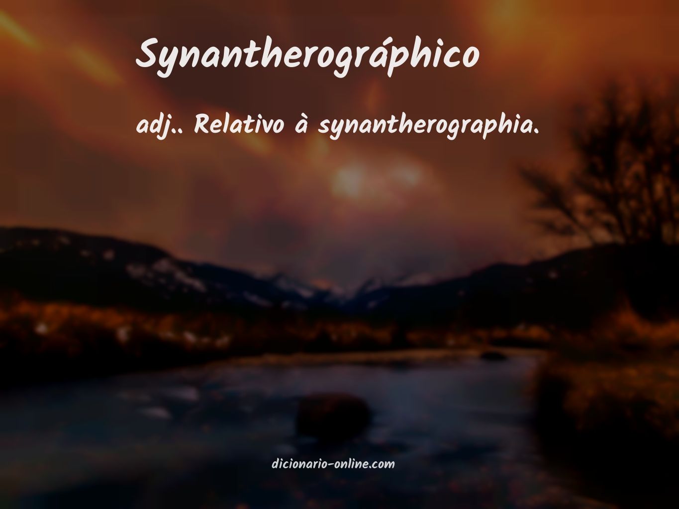 Significado de synantherográphico