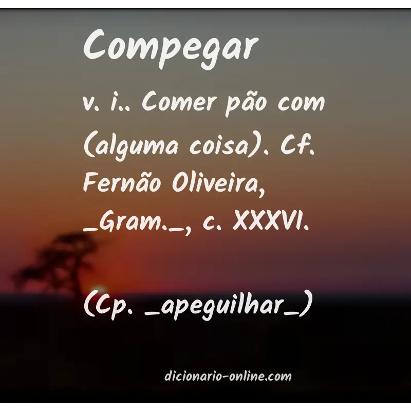 Significado de compegar
