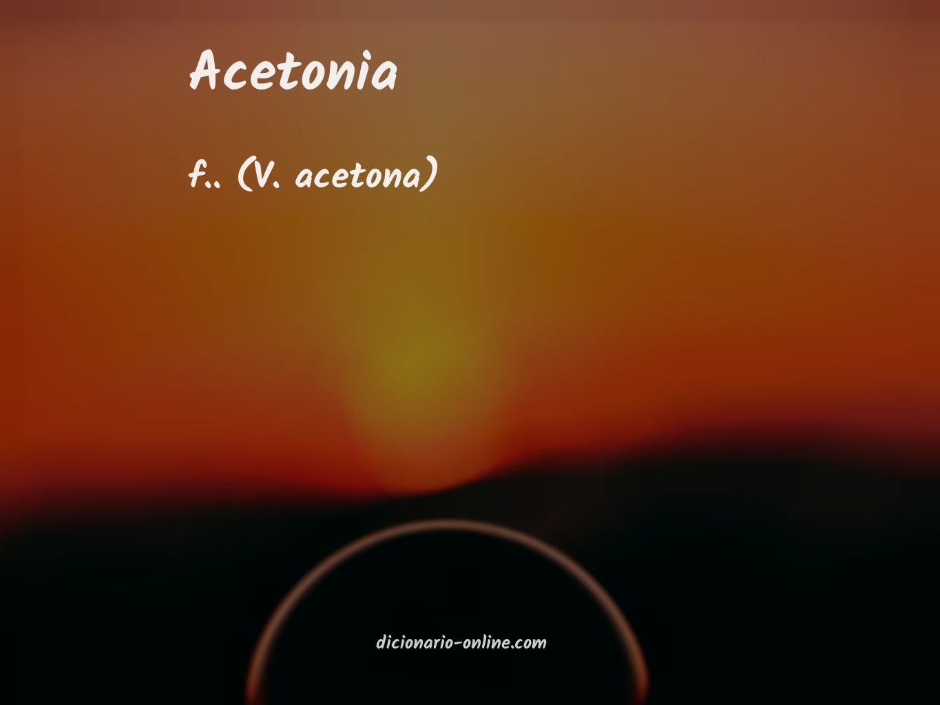 Significado de acetonia