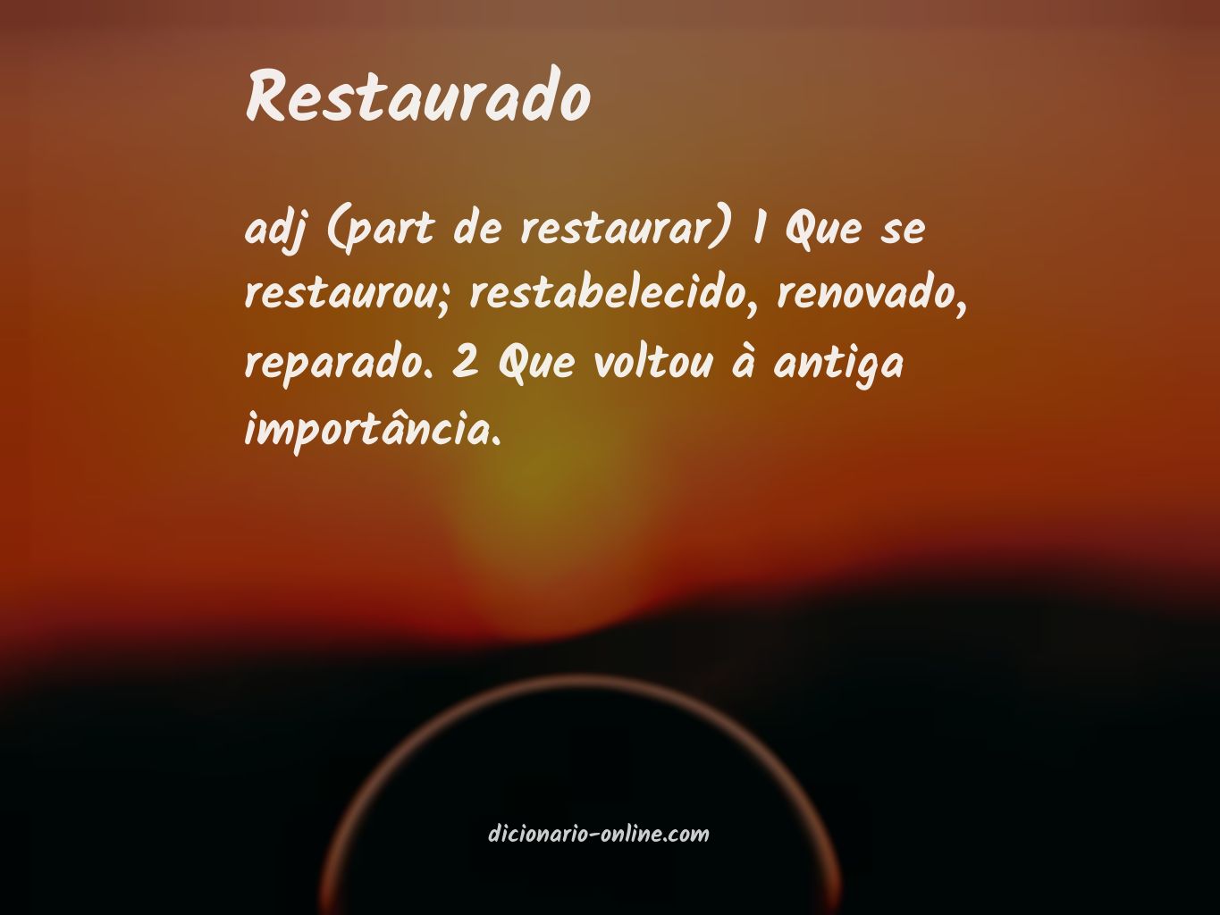 Significado de restaurado