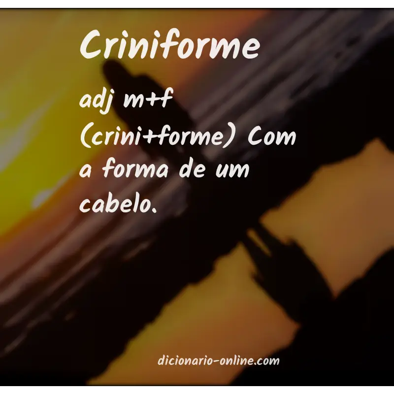 Significado de criniforme
