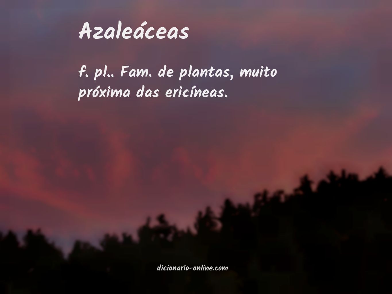 Significado de azaleáceas